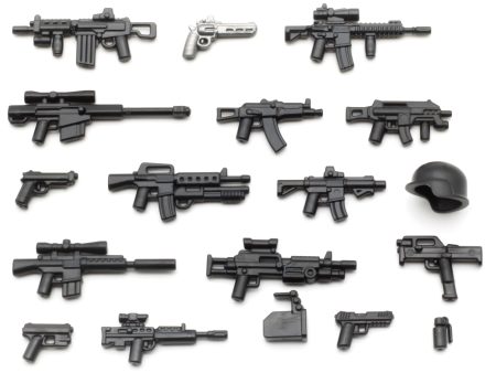 Set de Armas Tácticas Modernas BrickArms para Figuras de LEGO Embalaje Deteriorado For Sale