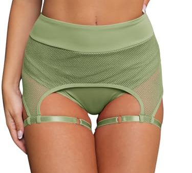 Talla M - Pantalones Cortos de Gimnasio para Mujer Fisoew, Cintura Alta, Verde Oliva Sale