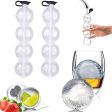 Yufana - Set de 2 Moldes Redondos para Cubitos y Bolas de Hielo, Ideal para Hogar, Fiestas y Bares Discount