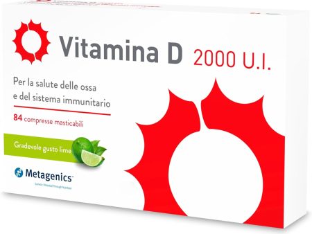 Metagenics Vitamina D 2000 UI - Suplemento del sistema inmunológico - Para la salud ósea - 84 tabletas masticables Embalaje Deteriorado (Cad: 31 01 2025) For Discount