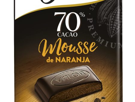 Chocolate Negro Valor 70% Mousse de Naranja Sin Azúcares Añadidos - Tableta de 150 Gramos (Cad: 30 09 2025) Fashion