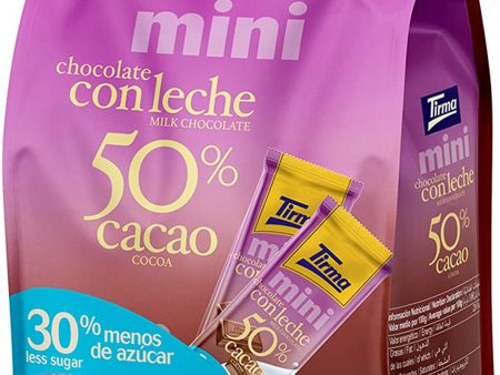 Tirma Chocolate con Leche 50% Cacao Mini con 30% Menos de Azúcar, 14 Unidades x 15g, 210g Embalaje Deteriorado (Cad: 30 06 2025) For Sale