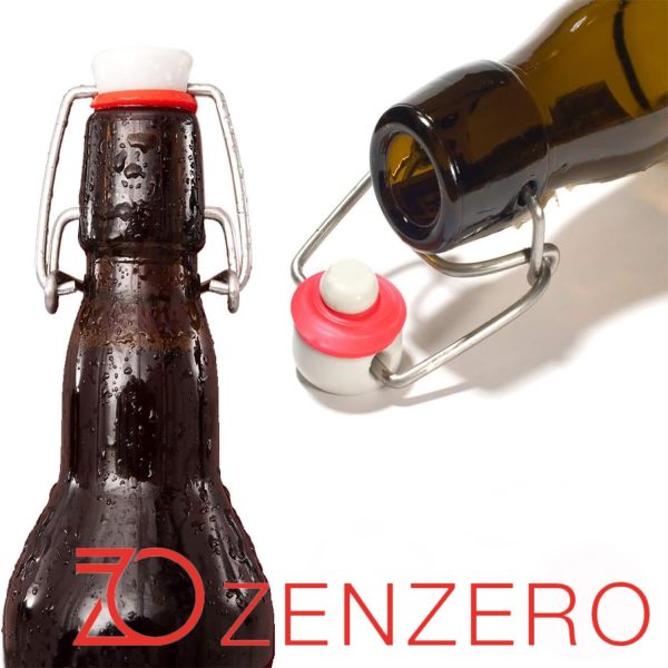 ZENZERO - Tapones Mecánicos para Cierre Hermético de Botellas de Cristal - Paquete de 5 Unidades Embalaje Deteriorado Supply